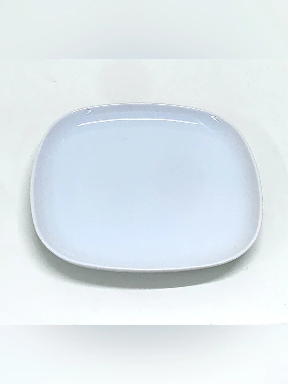 White IKEA VARDERA 13286 Soft Angle Square Dinner Plate